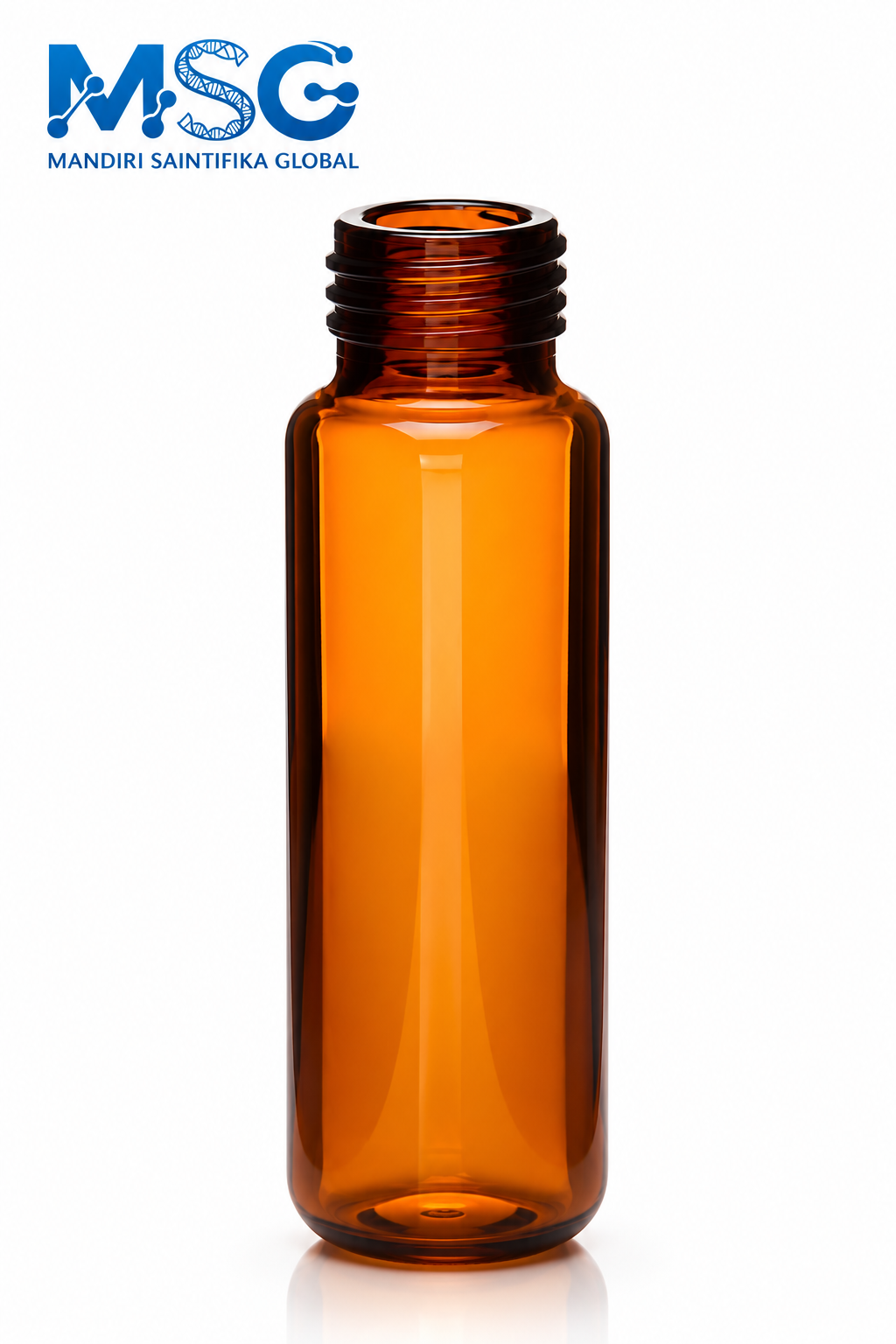 NKSV-20R-A - 18mm Amber Precision Screw Headspace Vial, 20ml Round Bottom, 22.5*75.5mm